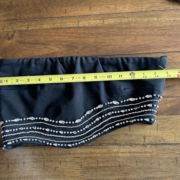 NBD Revolve Bruna Rhinestone Embellished Crop Top in Black Size Medium 198.00 - Picture 7 of 16